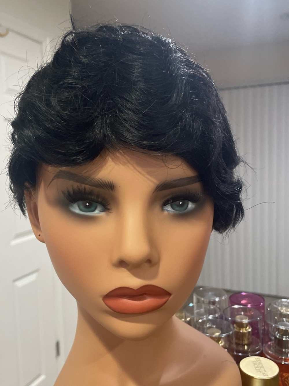 Classic Short Pixie Wig for Women - Black Natural Shine